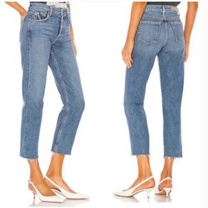 GRLFRND Helena Button Fly Crop Jeans in Bandera